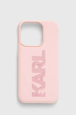 Karl Lagerfeld etui na telefon iPhone 15 Pro 6.1" kolor różowy