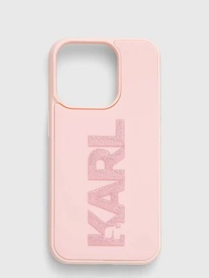 Karl Lagerfeld etui na telefon iPhone 15 Pro 6.1" kolor różowy