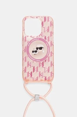 Karl Lagerfeld etui na telefon iPhone 15 Pro 6.1" kolor różowy KLHMP15LHCKCKLCP