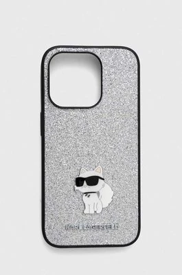 Karl Lagerfeld etui na telefon iPhone 15 Pro 6.1 kolor srebrny