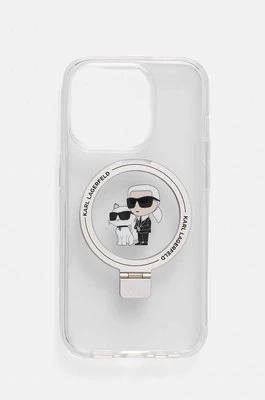 Karl Lagerfeld etui na telefon iPhone 15 Pro 6.1 kolor transparentny KLHMP15LHMRSKCH