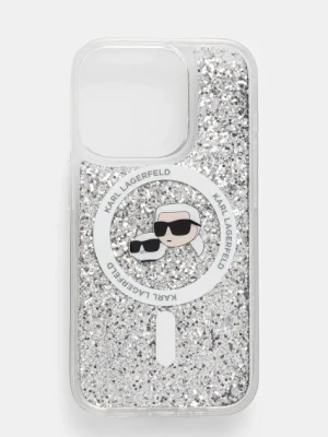 Karl Lagerfeld etui na telefon iPhone 15 Pro 6.1 kolor transparentny KLHMP15LLGKCSGH