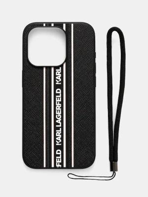 Karl Lagerfeld etui na telefon iPhone 15 Pro kolor czarny KLHCP15LPAMSCNSP