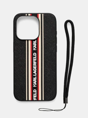 Karl Lagerfeld etui na telefon iPhone 15 Pro kolor czarny KLHCP15LPAMSCNSR