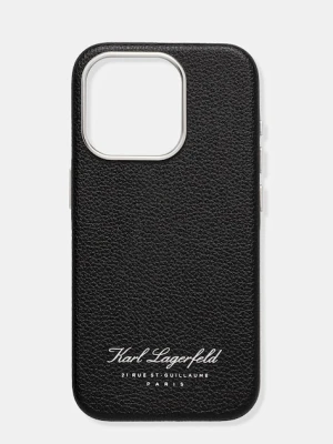 Karl Lagerfeld etui na telefon iPhone 15 Pro kolor czarny KLHCP15LPGWCMKHK