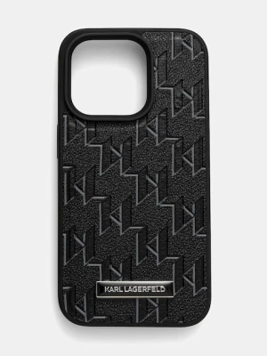 Karl Lagerfeld etui na telefon iPhone 15 Pro kolor czarny KLHMP15LPKHPORPK