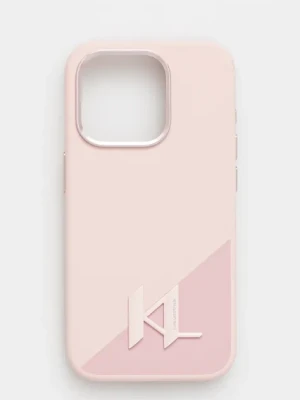 Karl Lagerfeld etui na telefon iPhone 15 Pro kolor różowy KLHMP15LSCMKMPCP
