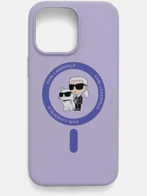 Karl Lagerfeld etui na telefon iPhone 15 Pro Max 6.7 fioletowy