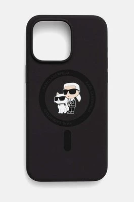 Karl Lagerfeld etui na telefon iPhone 15 Pro Max 6.7 kolor czarny KLHMP15XSCMKCRHK