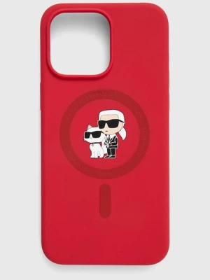 Karl Lagerfeld etui na telefon iPhone 15 Pro Max 6.7 kolor czerwony KLHMP15XSCMKCRHR