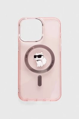 Karl Lagerfeld etui na telefon iPhone 15 Pro Max 6.7" kolor różowy