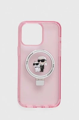 Karl Lagerfeld etui na telefon iPhone 15 Pro Max 6.7 kolor różowy