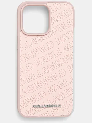 Karl Lagerfeld etui na telefon iPhone 15 Pro Max 6.7 kolor różowy KLHCP15XPQKPMP