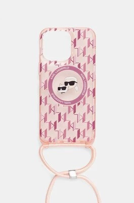 Karl Lagerfeld etui na telefon iPhone 15 Pro Max 6.7" kolor różowy KLHMP15XHCKCKLCP