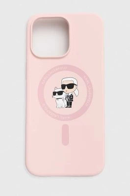 Karl Lagerfeld etui na telefon iPhone 15 Pro Max 6.7 kolor różowy KLHMP15XSCMKCRHP