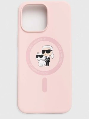 Karl Lagerfeld etui na telefon iPhone 15 Pro Max 6.7 kolor różowy KLHMP15XSCMKCRHP