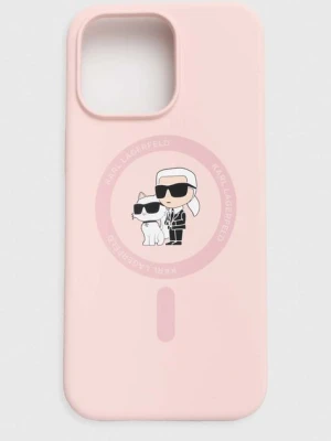 Karl Lagerfeld etui na telefon iPhone 15 Pro Max 6.7 kolor różowy KLHMP15XSCMKCRHP