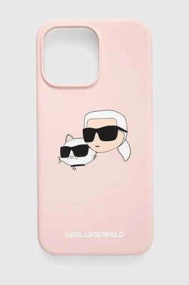 Karl Lagerfeld etui na telefon iPhone 15 Pro Max 6.7 kolor różowy KLHMP15XSKCHPPLP