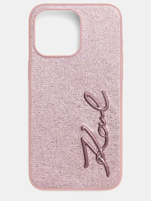 Karl Lagerfeld etui na telefon iPhone 15 Pro Max kolor różowy KLHCP15XPFMFBKMP