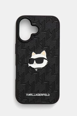 Karl Lagerfeld etui na telefon iPhone 16 6.1 kolor czarny KLHCP16SPGKLCHPK