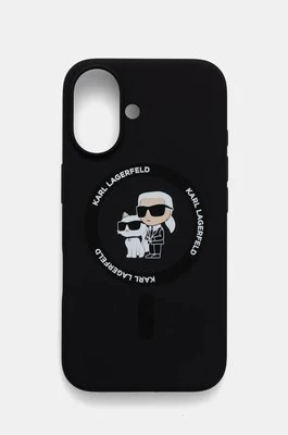 Karl Lagerfeld etui na telefon iPhone 16 6.1 kolor czarny KLHMP16SSCMKCRHK