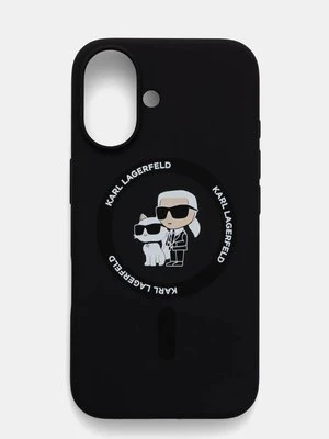 Karl Lagerfeld etui na telefon iPhone 16 6.1 kolor czarny KLHMP16SSCMKCRHK