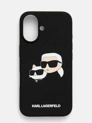 Karl Lagerfeld etui na telefon iPhone 16 6.1 kolor czarny KLHMP16SSKCHPPLK