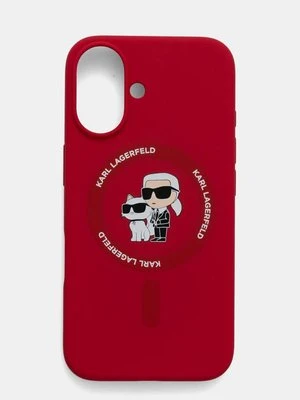 Karl Lagerfeld etui na telefon iPhone 16 6.1 kolor czerwony KLHMP16SSCMKCRHR