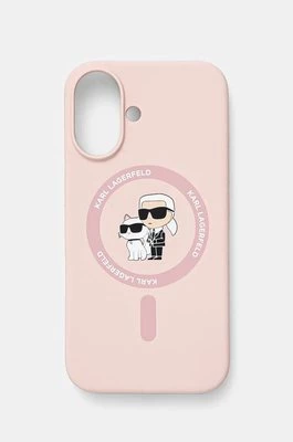 Karl Lagerfeld etui na telefon iPhone 16 6.1 kolor różowy KLHMP16SSCMKCRHP