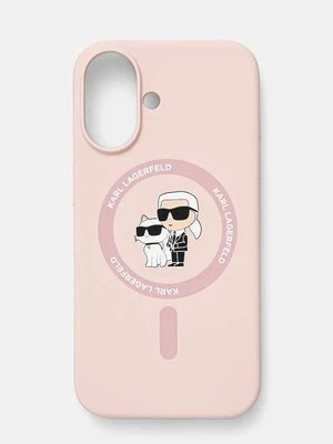 Karl Lagerfeld etui na telefon iPhone 16 6.1 kolor różowy KLHMP16SSCMKCRHP