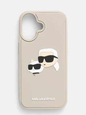 Karl Lagerfeld etui na telefon iPhone 16 beżowy