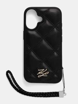 Karl Lagerfeld etui na telefon iPhone 16 kolor czarny KLHCP16SPSQSKLSMSK