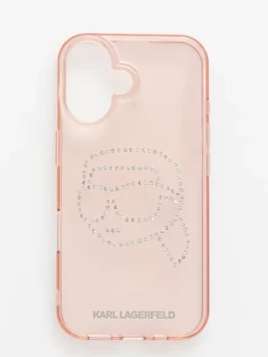 Karl Lagerfeld etui na telefon iPhone 16 kolor różowy KLHCP16SHKHDCELP