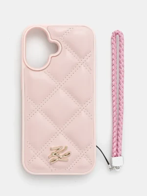 Karl Lagerfeld etui na telefon iPhone 16 kolor różowy KLHCP16SPSQSKLSMSP