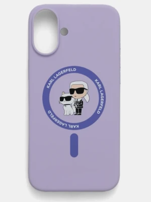 Karl Lagerfeld etui na telefon iPhone 16 Plus 6.7 kolor fioletowy KLHMP16MSCMKCRHU