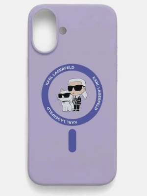 Karl Lagerfeld etui na telefon iPhone 16 Plus 6.7 kolor fioletowy KLHMP16MSCMKCRHU