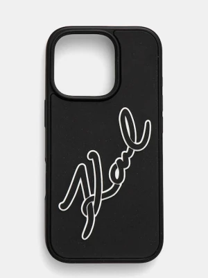 Karl Lagerfeld etui na telefon iPhone 16 Pro 6.3 kolor czarny KLHCP16L3DRKSDLK