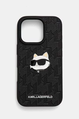 Karl Lagerfeld etui na telefon iPhone 16 Pro 6.3 kolor czarny KLHCP16LPGKLCHPK