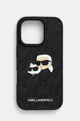 Karl Lagerfeld etui na telefon iPhone 16 Pro 6.3 kolor czarny KLHCP16LPGKLKCPK