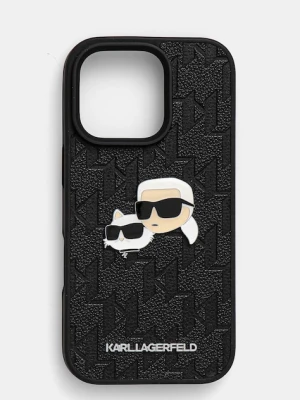 Karl Lagerfeld etui na telefon iPhone 16 Pro 6.3 kolor czarny KLHCP16LPGKLKCPK