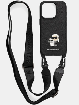 Karl Lagerfeld etui na telefon iPhone 16 Pro 6.3" kolor czarny KLHCP16LSAKCPBK