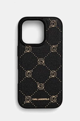 Karl Lagerfeld etui na telefon iPhone 16 Pro 6.3 kolor czarny KLHMP16LPGKHPHK