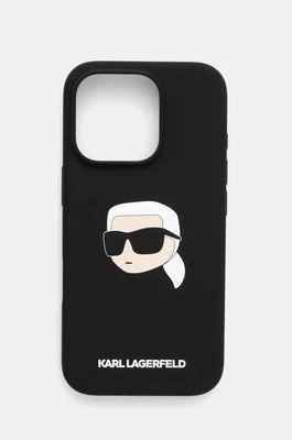 Karl Lagerfeld etui na telefon iPhone 16 Pro 6.3 kolor czarny KLHMP16LSKHPPLK