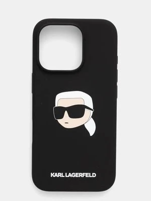 Karl Lagerfeld etui na telefon iPhone 16 Pro 6.3 kolor czarny KLHMP16LSKHPPLK