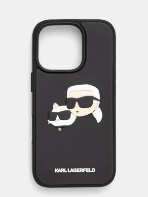 Karl Lagerfeld etui na telefon iPhone 16 Pro kolor czarny KLHCP16LRBCKCHLK