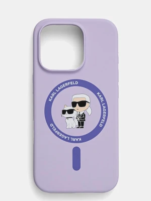 Karl Lagerfeld etui na telefon iPhone 16 Pro kolor fioletowy KLHMP16LSCMKCRHU