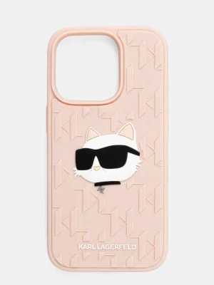 Karl Lagerfeld etui na telefon iPhone 16 Pro kolor różowy KLHCP16LRBCCHHKLP