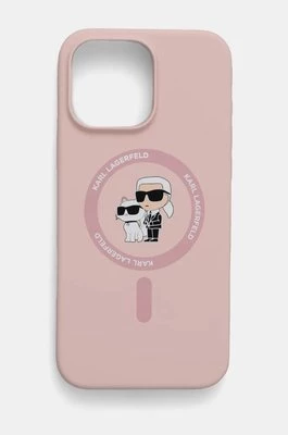 Karl Lagerfeld etui na telefon iPhone 16 Pro Max 6.9 kolor różowy KLHMP16XSCMKCRHP