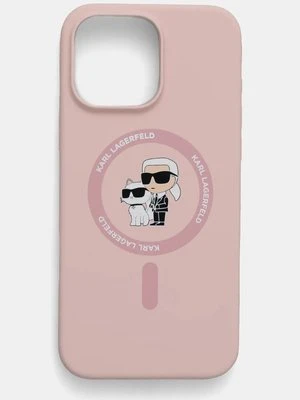 Karl Lagerfeld etui na telefon iPhone 16 Pro Max 6.9 kolor różowy KLHMP16XSCMKCRHP