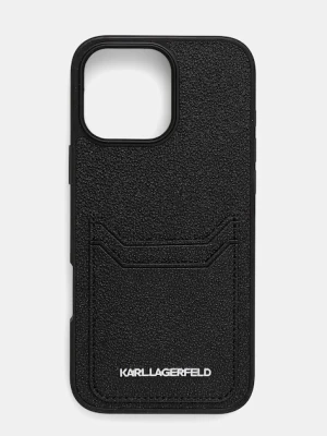 Karl Lagerfeld etui na telefon iPhone 16 Pro Max kolor czarny KLHCP16XPKHPORPK